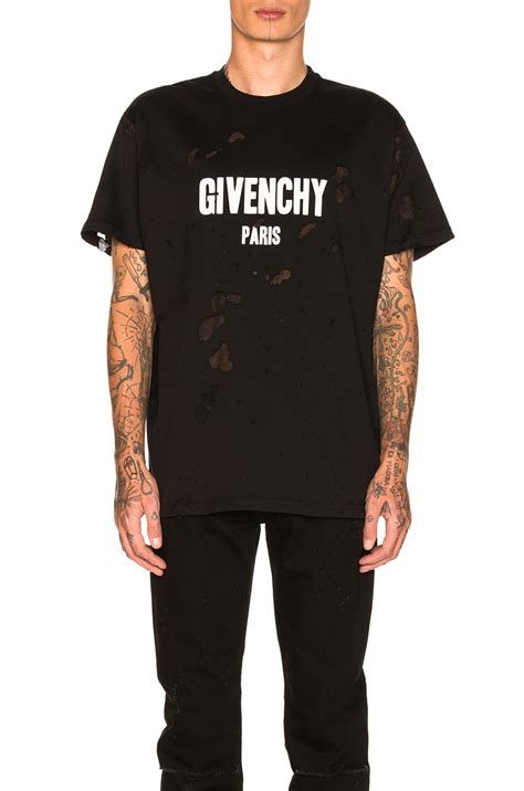 givenchy destroyed logo tee labels|GIVENCHY Distressed Logo.